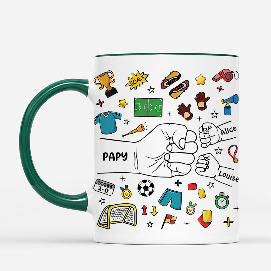 4659MFR2 mug personnalise papa footballeur 4659m5k5b