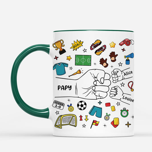 4659MFR2 mug personnalise papa footballeur 4659m5k5b