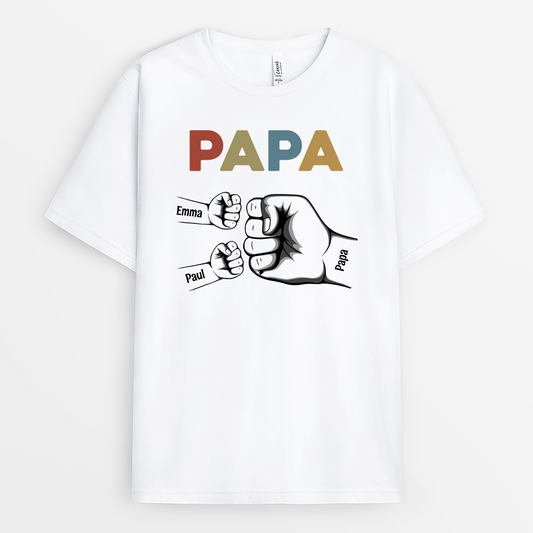 4677AFR1 T shirt Personnalise Papa Colore Avec Poings 4677AKH0B