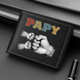 4678JFR2 Portefeuille Cuir Personnalise Papa Colore Avec Poings Authentiques 4678JKH5B