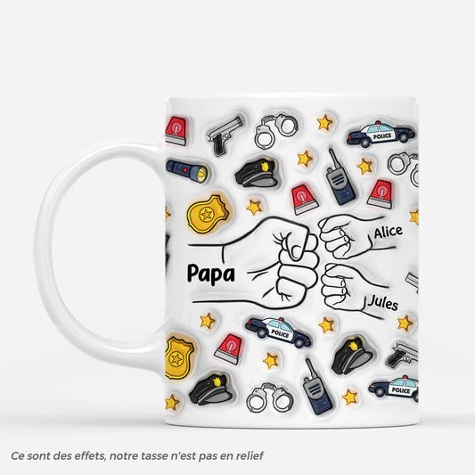 4683MFR1 effet dimpression 3d mug personnalise papa police 4683m565b