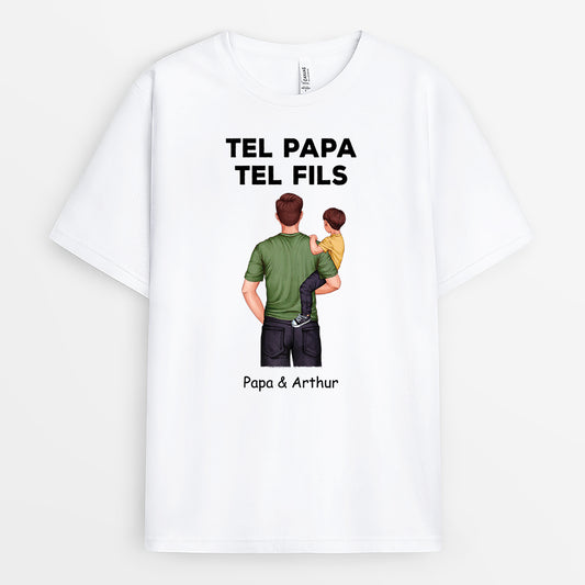 4686AFR1 t shirt personnalise tel pere tel enfant design simple 4686a5l5b