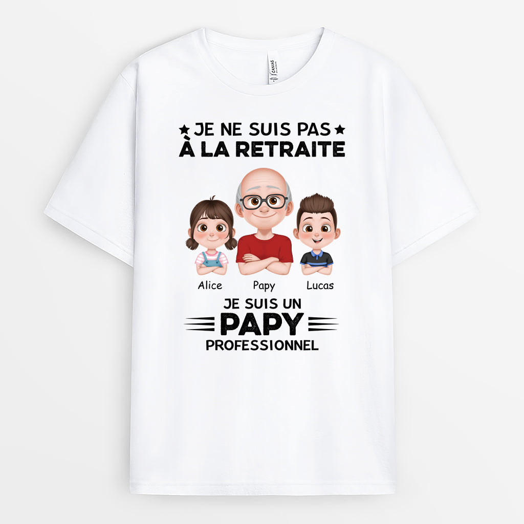 4688AFR1 t shirt personnalise papy professionnel design cartoon 4688akt0b