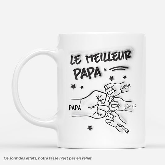4697MFR1 effet dimpression 3d mug personnalise meilleur papa du monde design simple 4697m5l5b