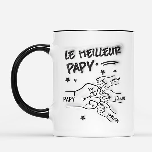 4697MFR2 effet dimpression 3d mug personnalise meilleur papa du monde design simple 4697m5l5b