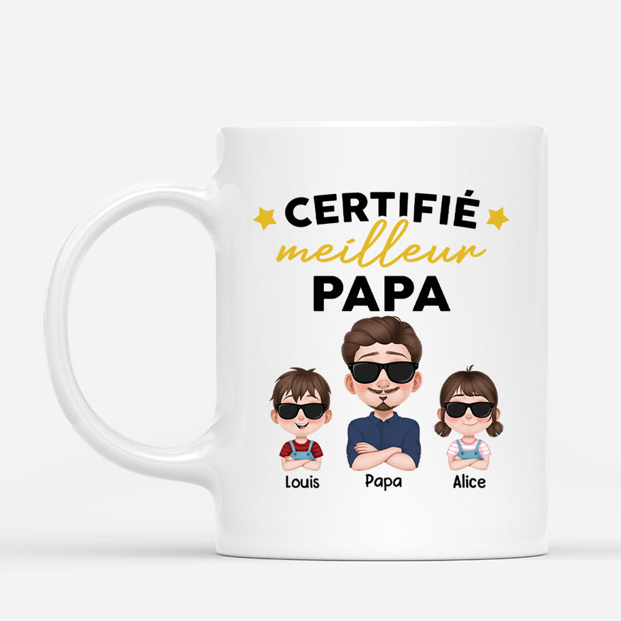 4703MFR1 mug personnalise certificat du meilleur papa 4703m6t0b
