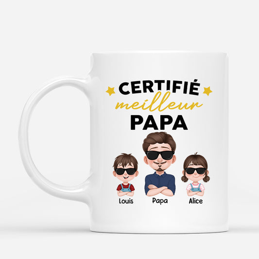 4703MFR1 mug personnalise certificat du meilleur papa 4703m6t0b