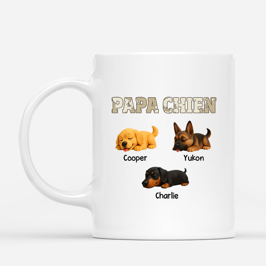 4704MFR1 mug pour amoureux des animaux papa chien chiens dormant 4704m6l5b