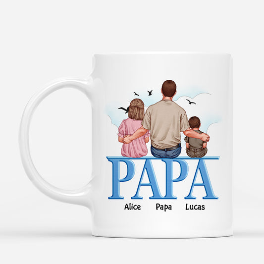 4708MFR1 mug personnalise papa et ses enfants version ciel 4708m6t5b