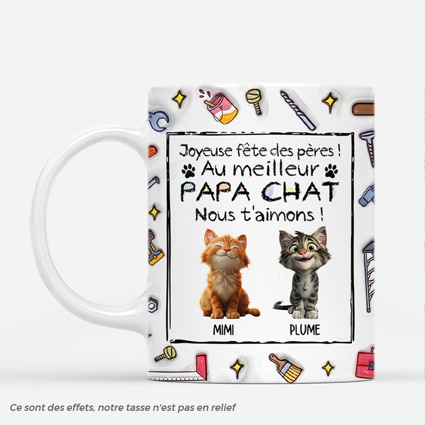 4718MFR1 effet dimpression 3d mug personnalise au meilleur papa chat 4718mkm5d_78df89e9 a7cf 47e1 8d63 1081c8054b02