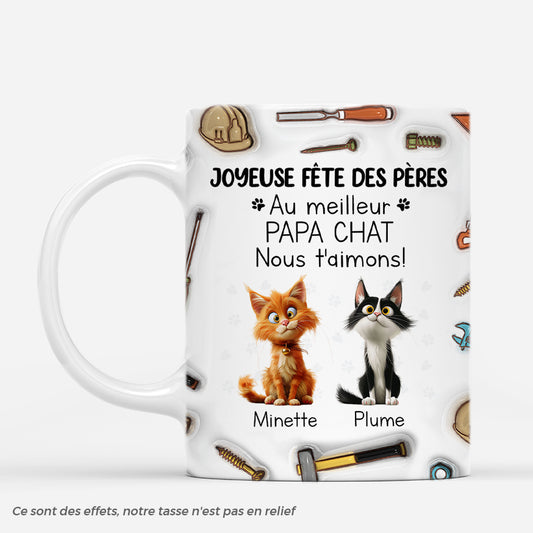 4721MFR1 effet dimpression 3d mug personnalise au meilleur papa chat avec outils 4721mkt0d