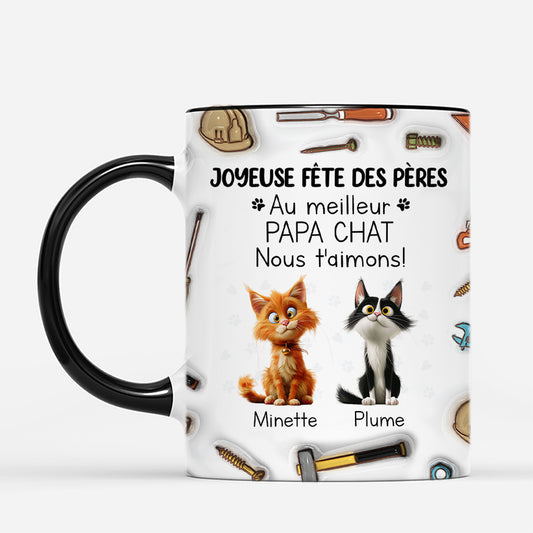 4721MFR2 effet dimpression 3d mug personnalise au meilleur papa chat avec outils 4721mkt0d