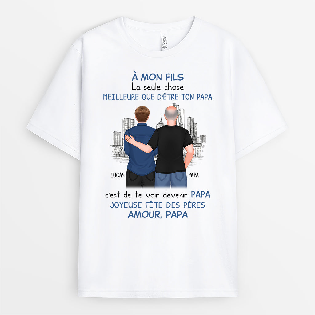 4722AFR1 t shirt fete des peres personnalise a mon fils 4722a5t7b