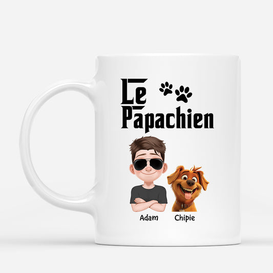 4725MFR1 mug personnalise le papa chien design cartoon 4725mkm0c