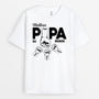 4726AFR1 tee shirt personnalise meilleur papa avec poings 4726akq0b