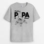 4726AFR2 tee shirt personnalise meilleur papa avec poings 4726akq0b