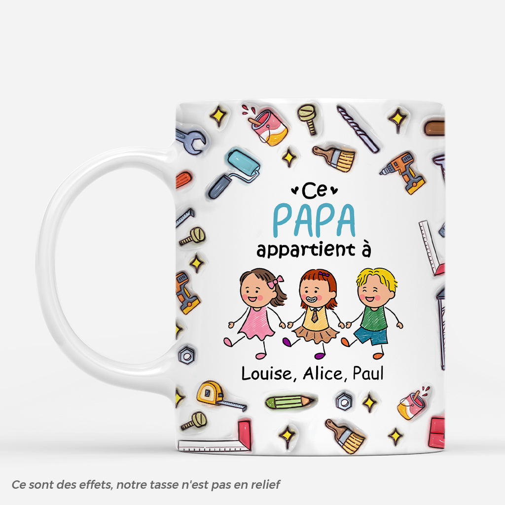 4732MFR1 effet dimpression 3d mug personnalise ce papa bricoleur appartient a dessin crayon 4732m