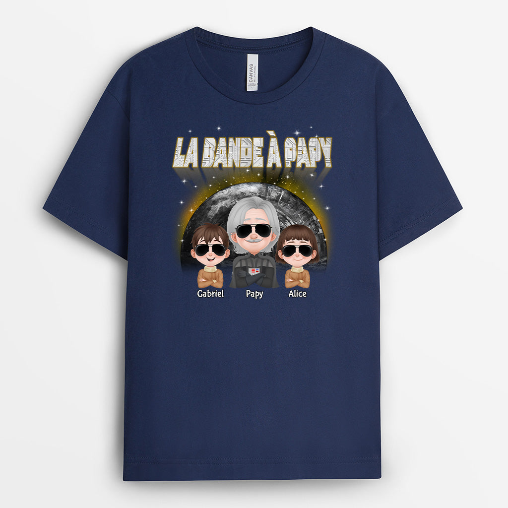 4733AFR2 t shirt personnalise le crew de papa version lunivers 4733a5hmb