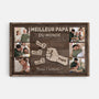 4739CFR1 toile personnalisee meilleur papa version bois avec photos 4739C36AB