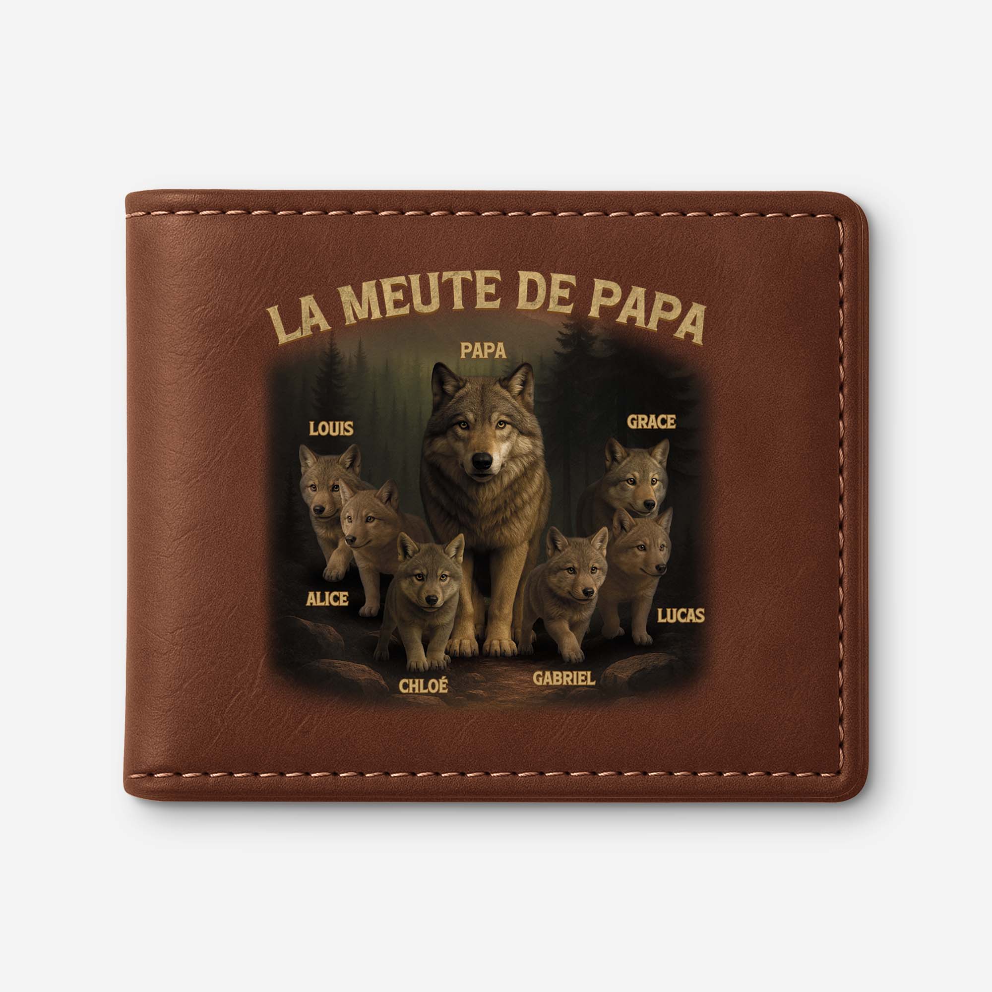4741JFR1 porte cle aluminium personnalise la meute de papa 4741jtm5b