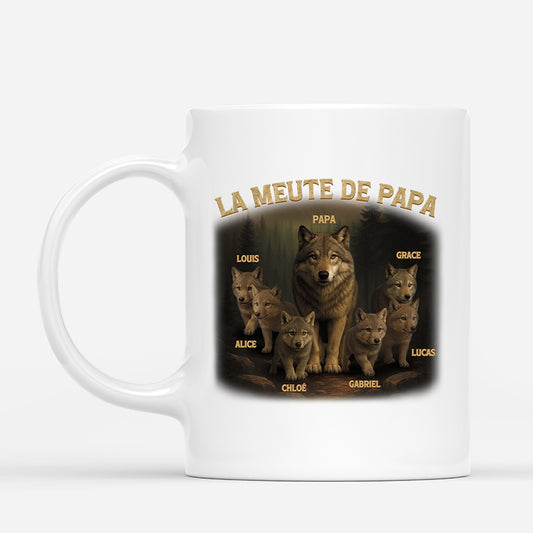 4741MFR1 mug personnalise papa la meute de papa 4741m