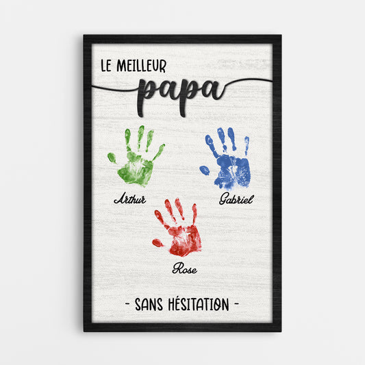 4744CFR1 toile personnalisee meilleur papa sans hesitation 4744c3qab