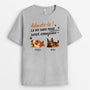 4756AFR2 t shirt pour amoureux des chiens la vie ennuyeuse sans nous chien dormant 4756a5m5c