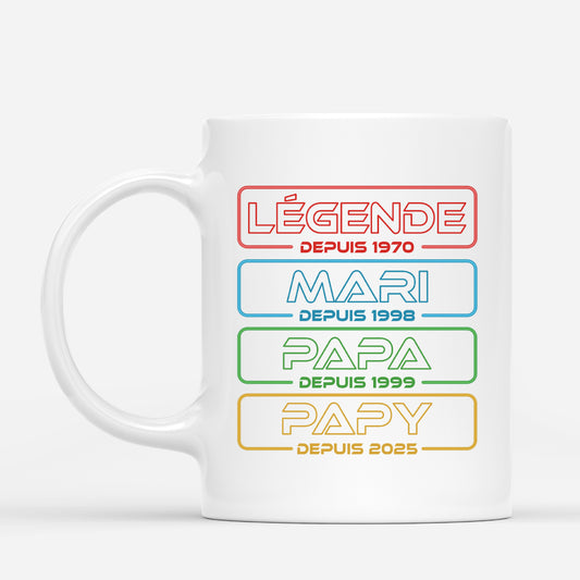4760MFR1 mug personnalise homme legende mari papa papy version led 4760mk85b