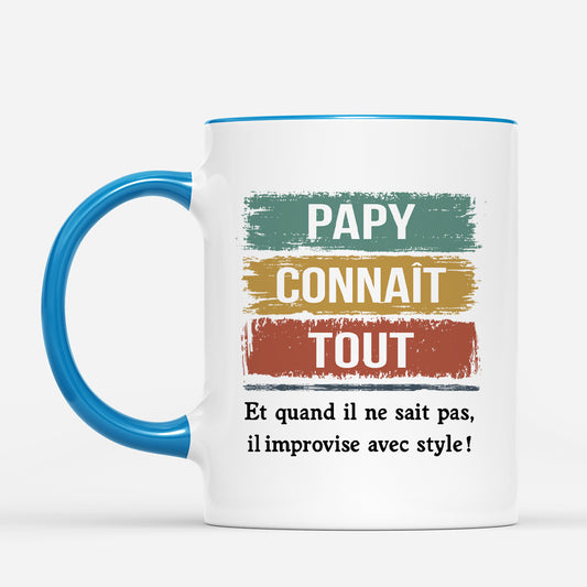 4765MFR2 mug personnalise papa cool connait tout 4765m6tmb
