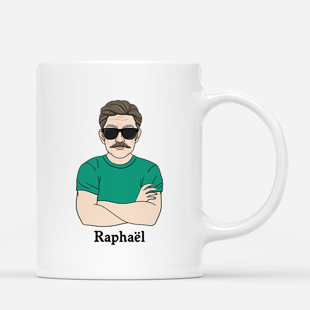 4765MFR3 mug personnalise papa cool connait tout 4765m6tmb