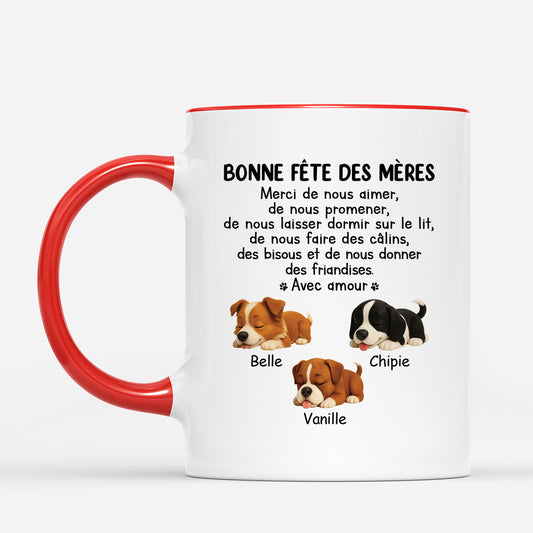 4771MFR2 mug personnalise merci de nous aimons version chiens dormant 4771m8m5c