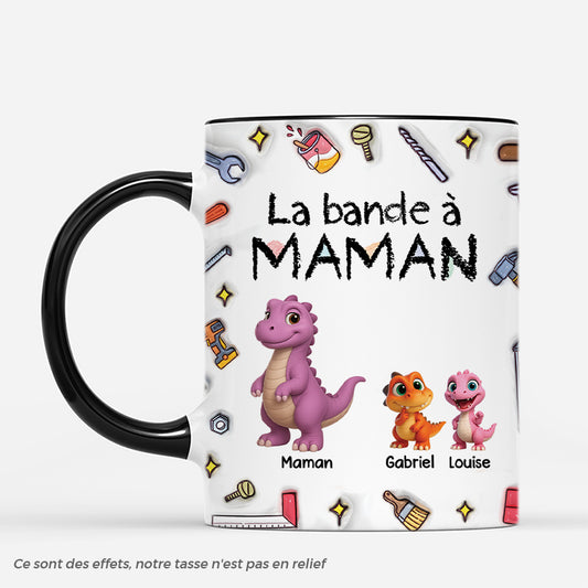 4781MFR2 effet dimpression 3d mug personnalise la bande a papa dinosaure avec outils 4781m3t5b