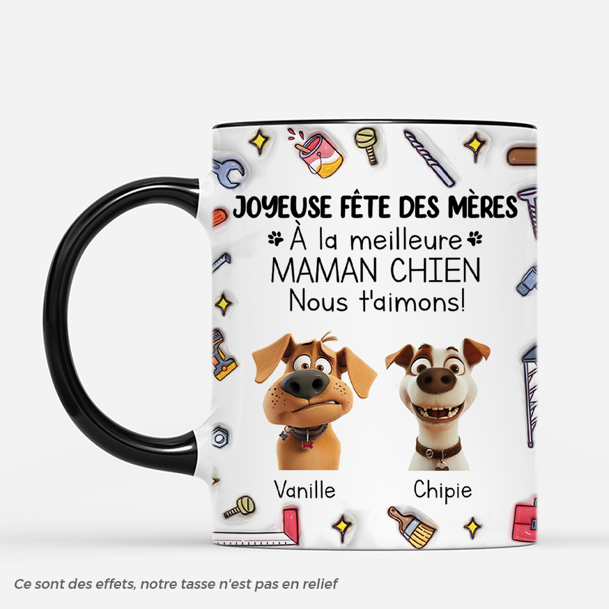 4793MFR2 effet dimpression 3d mug personnalise chien au meilleur papa avec outils 4793m8t5c