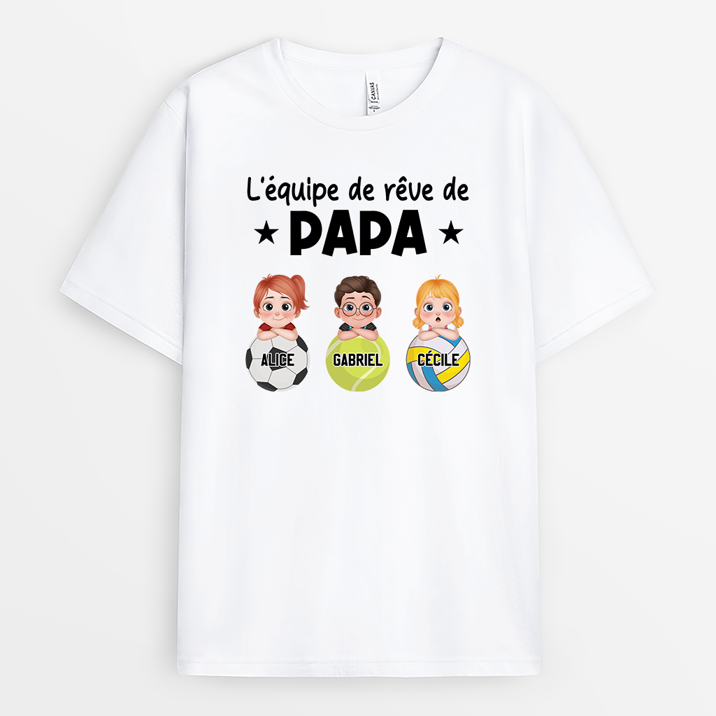 4794AFR1 tee shirt personnalise papa l_equipe de reve de papa sport 4794akymb