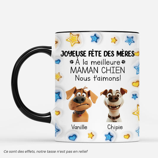 4797MFR2 effet dimpression 3d mug personnalise chien au meilleur papa du monde avec etoiles 4797m8t5c