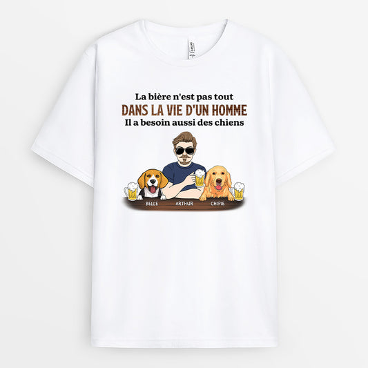 4800AFR1 t shirt personnalise homme biere et chien 4800atgmc