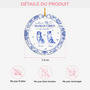 4803FR3 ornement personnalise chien meilleure maman chien style bleu toile 4803