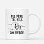 4805MFR3 mug personnalise telle pere telle fille papa soldat avec poings 4805m8t0b