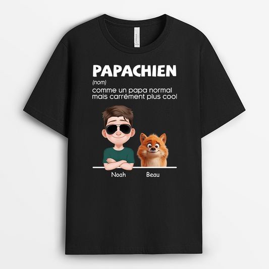 4808AFR1 t shirt personnalise definition de papa chien cool couleur fonce 4808akh0c