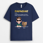 4808AFR2 t shirt personnalise definition de papa chat cool couleur fonce 4808akh0d