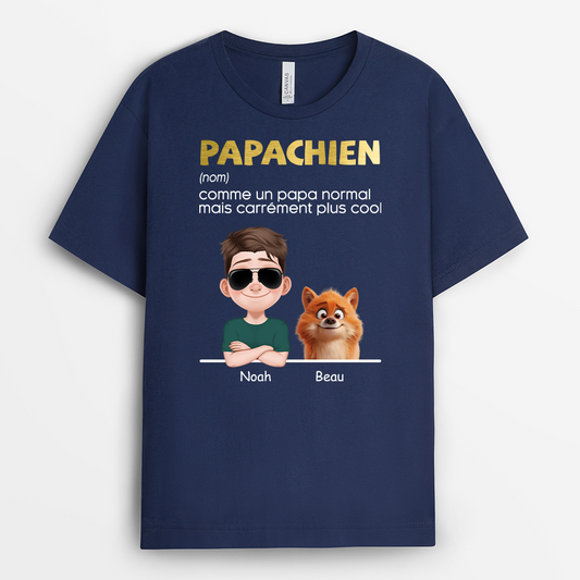 4808AFR2 t shirt personnalise definition de papa chien cool couleur fonce 4808akh0c