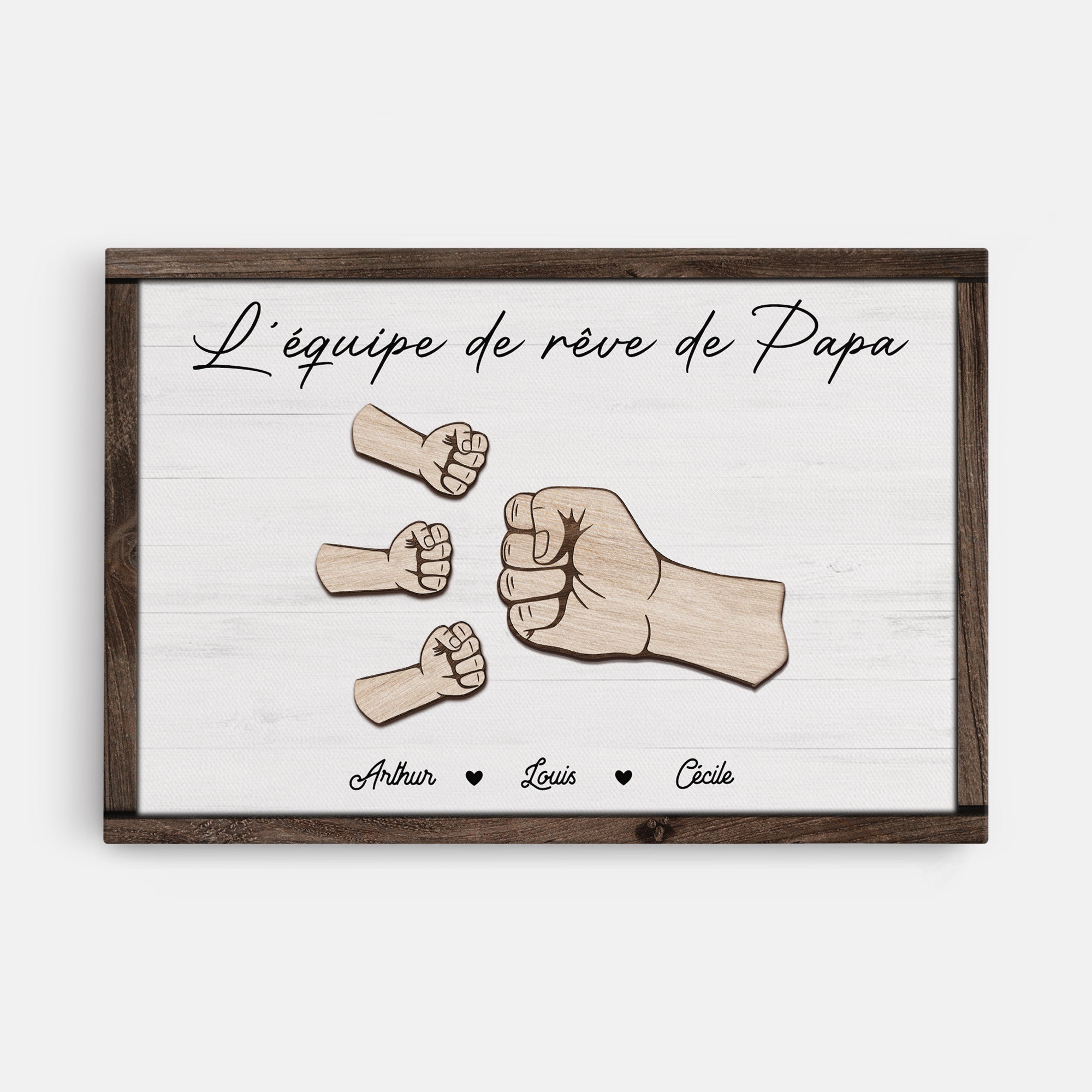 4815CFR1 toile personnalisee papa l_equipe de reve de papa poings 4815c6q5b_44f2806b 9bad 49db b7f5 44cb27c401f1