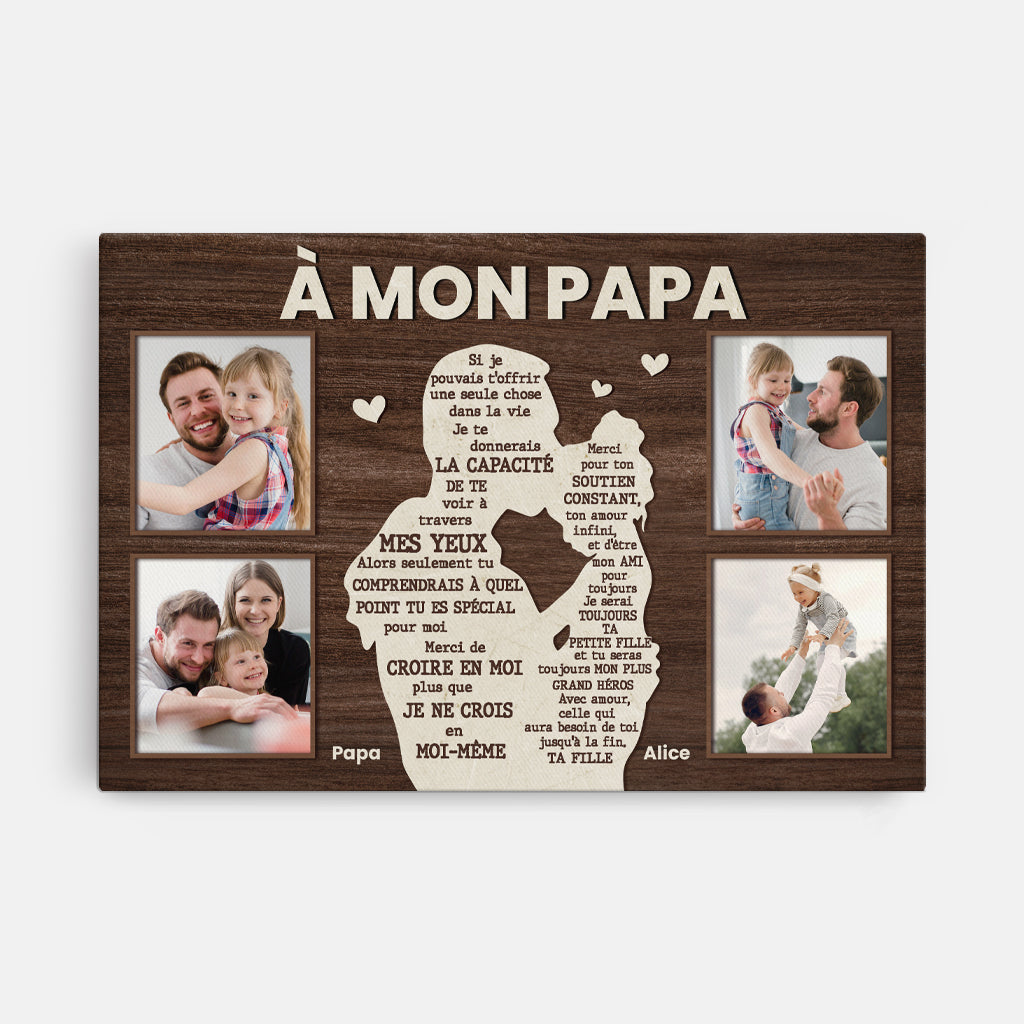 4817CFR1 toile personnalisee papa a travers mes yeux photo et texte 4817c5qab
