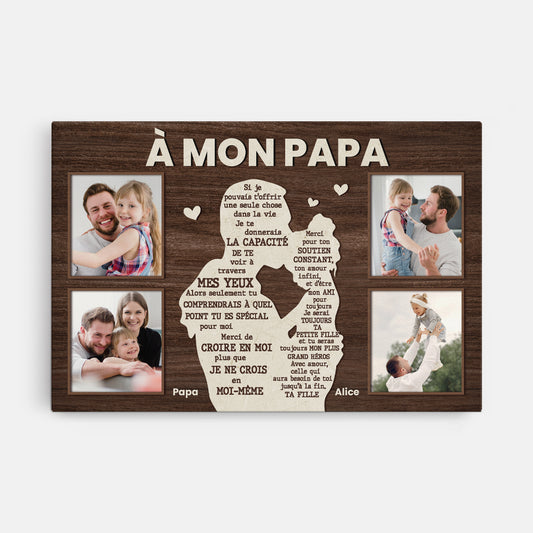 4817CFR1 toile personnalisee papa a travers mes yeux photo et texte 4817c5qab