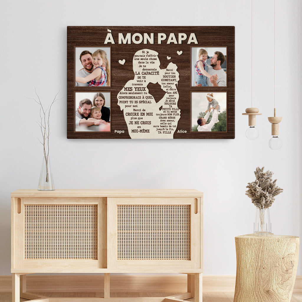 4817CFR3 toile personnalisee papa a travers mes yeux photo et texte 4817c5qab