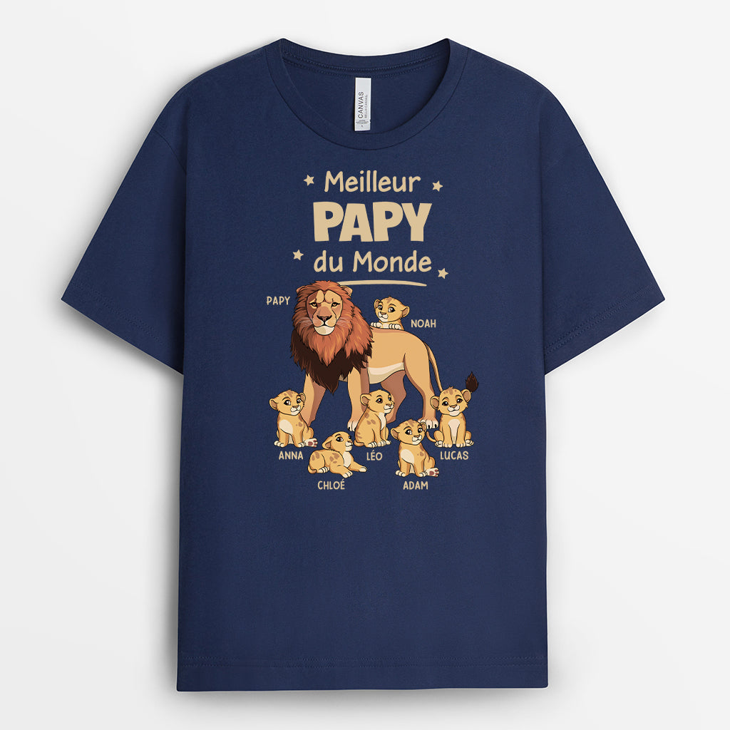 4829AFR2 t shirt personnalise meilleur papa lion couleur clair 4829a5l8b_0c72b2b1 9465 4e81 806c e98a5a7089b5