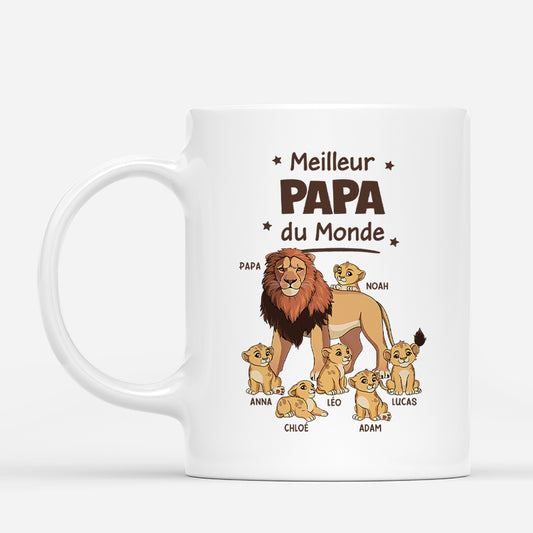 4829MFR1 mug personnalise meilleur papa lion 4829m5l8b