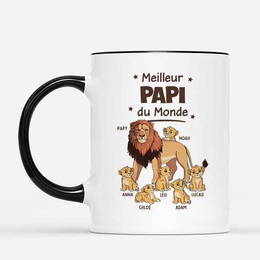 4829MFR2 mug personnalise meilleur papa lion 4829m5l8b