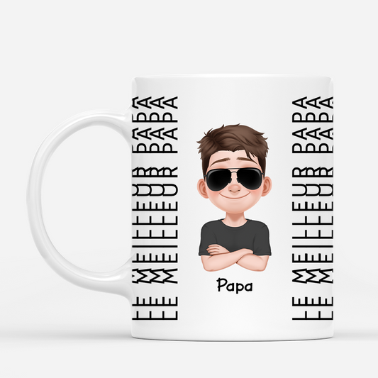 4832MFR1 mug personnalise meilleur papa classe et cool 4832m3h0b