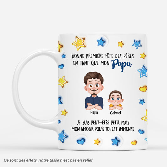 4835MFR1 effet dimpression 3d mug personnalise papa petite mais lamour immense 4835m8lnb